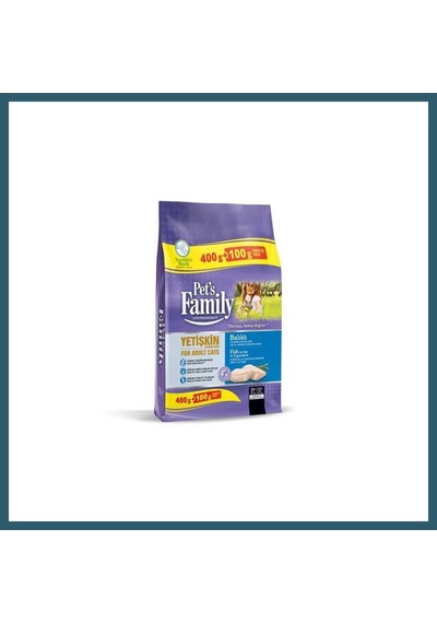 Pets Family Yetişkin Kedi Maması Balıklı 400+100gr 1 Adet Ob