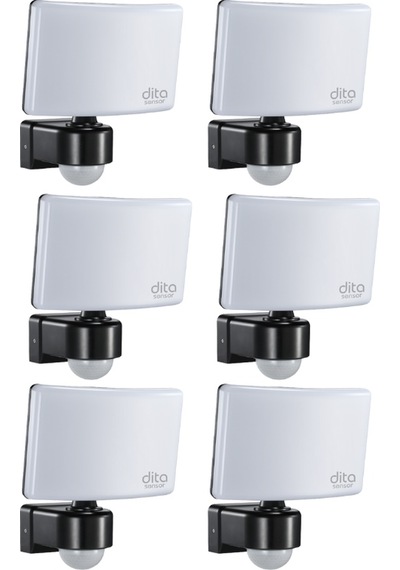 6 Adet Dita Pr130nw 30w 4000k Günışığı 2200 Lümen Sensörlü Led Projektör