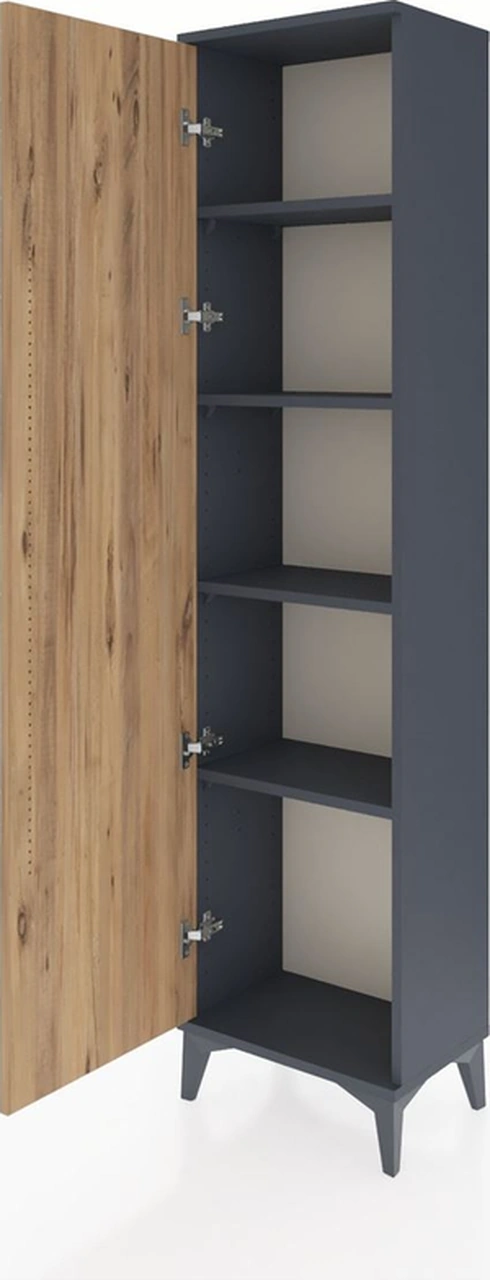 Arges Dolap 4 Raflı Tek Kapaklı 44x30x182 Antrasit-çam Antrasit