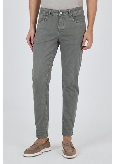 İmza Su Yeşili Pamuklu 5 Cep Casual Slim Fit 5 Cep Pantolon 1003250318 Su Yeşili