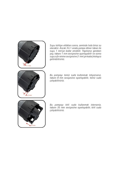 Rainpump Cd9003n1 Plastik Gövdeli Düşük Emiş Drenaj Dalgıç Pompa