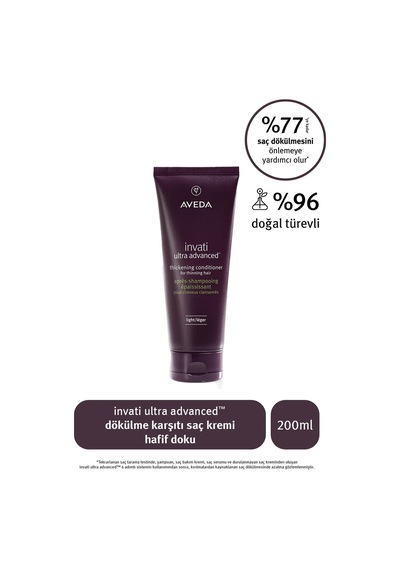 İnvati Ultra Advanced Dökülme Karşıtı Saç Kremi: Hafif Doku 200ml