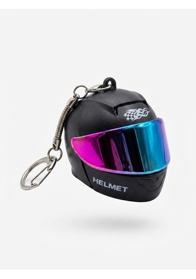 Işıklı Fenerli Mini Moto Kask Anahtarlık