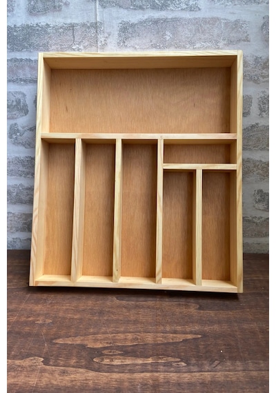 35x40 Cm Ahşap Kaşıklık Çekmece İçi Yemek Takımı Ve Servis Gereçleri Düzenleyici Organizer