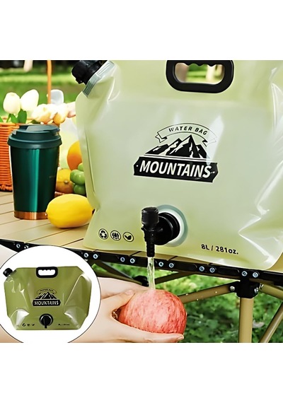 Mobee 8l Katlanabilir Su Kabı Musluklu Taşınabilir Kamp Su Bidonu Piknik Outdoor Su Tankı Mkmp-0046 Diğer