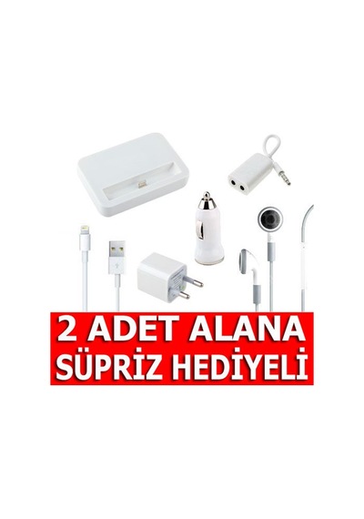 iphone Uyumlu 5-6-7 Şarj Aleti Seti Kulaklık Usb Çakmaklık Araç Şarj