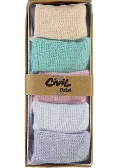 Civil Baby Kız Bebek 5'li Çorap Set 6-12 Ay - Standart Standart