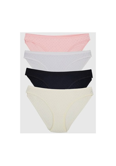 Meyzz Kadın Ultra Rahat Jakarlı Bikini Külot 6'lı Çok Renkli - 827573193 Çok Renkli