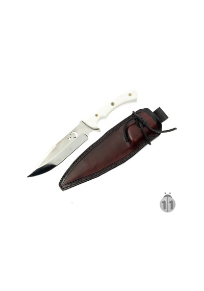 Av ve Kamp Bıçağı 4116 Çelik.4mm Kalınlık Deri Kılıflı Beyaz