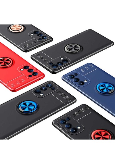 Oppo Reno 5 5G Kılıf Yüzüklü Magnetli Ravel Case