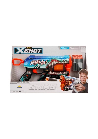 Mey İthalat 36561 X-shot Skins Griefer 12 Li Sünger Dart Atan Silah 32 Cm