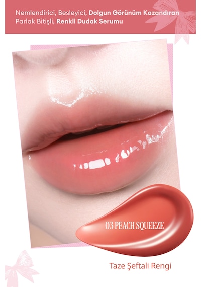 Clıo Glaze Lip Serum 03 Peach Squeeze