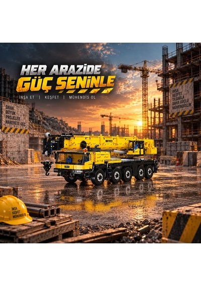 Mould King 17073 LTM 1110 Mobil Vinç Yapım Seti | 3.218 Parça