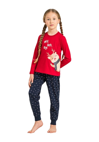 Rolypoly Rp3934c Anne Kız Uzun Kol Pijama Takım Kız Çocuk Kırmızı