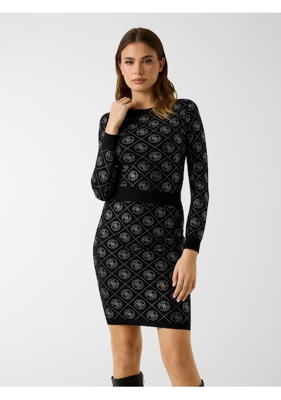 Guess W6rr66z3jd2 Ls Cn Rhinestones 4g Kadın Kazak Siyah