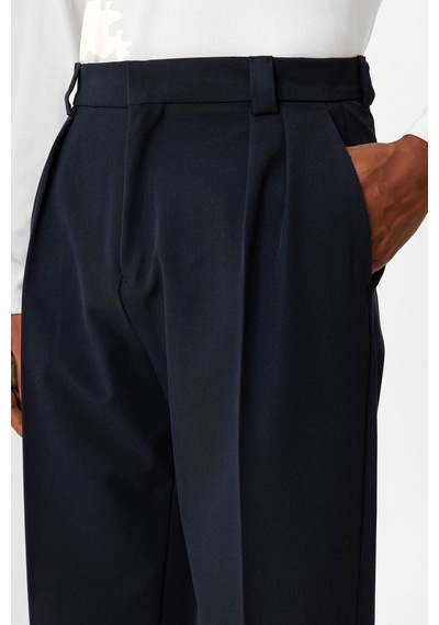 Antioch Yüksek Bel Pileli Relaxed Fit Baggy Erkek Pantolon Lacivert