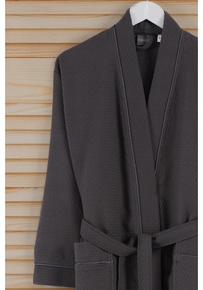 Varol Dama Serisi Kimono Yaka Pike Bornoz Sabahlık Pudra-l/xl Pudra