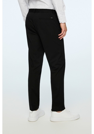 Morven Erkek Siyah Rayon Trend Düz Slim Fit Pantolon 26ms003038001 Siyah