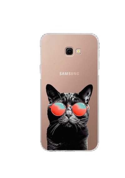 Galaxy J4+ Plus İle Uyumlu Kedi 3 Kamera Korumalı Şeffaf Kılıf Şeffaf