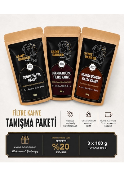Filtre Kahve Tanışma Paketi 3x100 Gr