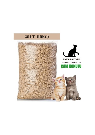 Kedi Kumu Doğal Tozsuz Çam Peleti 20 Lt 10 Kg