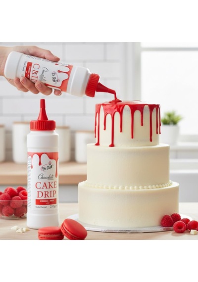 Kırmızı Cake Drip 250 G Pasta, Kek Ve Tatlı Üzeri Çikolata Kaplama Sosu