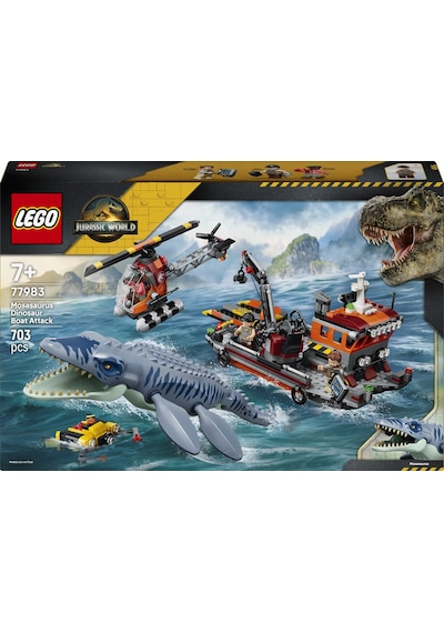 LEGO® Jurassic World Mosasaurus Dinozor Tekne Saldırısı 779837 - 7 Yaş Üzeri için Minifigür İçeren Oyuncak Yapım Seti (703 Parça)
