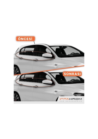 intakrom Fiat Egea Krom Cam Çıtası 4 Parça 2015 ve Üzeri - Hb