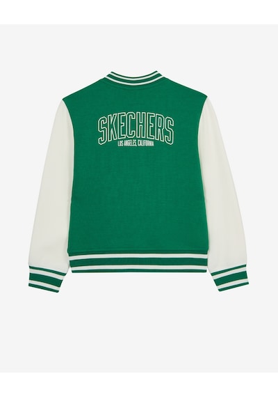 Skechers Comfort Knıt College Bomber Jacket Büyük Erkek Çocuk Haki Mont Sk2620136-1027