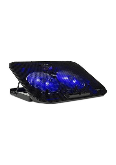 M40 Gaming Laptop Soğutucu Notebook Standı, Mavi Led,14-15.6-17 İnch Uyumlu, 2 Fan, 2 Usb