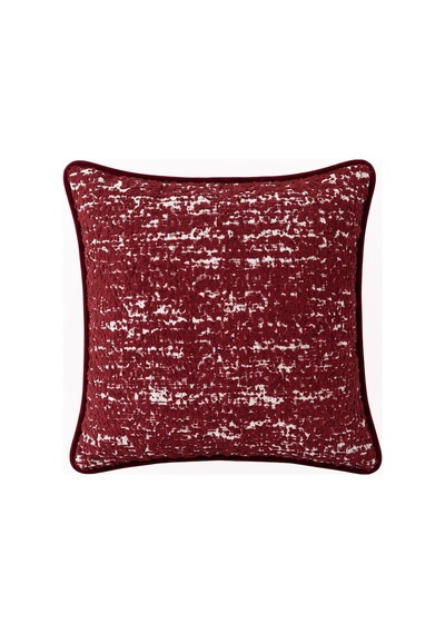 "carmine" Dokulu Kırlent Kılıfı - 45x45 - Bordo