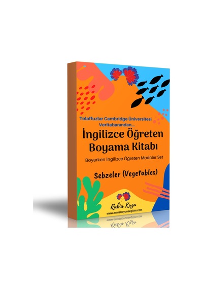 İngilizce Öğreten Boyama Kitabı (Sebzeler)