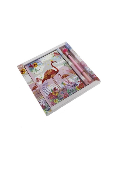 13X18Cm Flamingo Anı Defteri Ve Kalem Seti