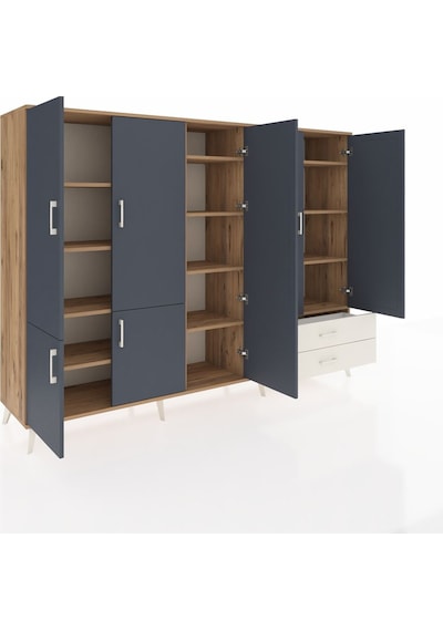 Hyperion Dolap 12 Raflı 2 Çekmeceli 7 Kapaklı 220x44x163 Çam-antr Çam-antrasit/aytaşı Hyperion Dolap 12 Raflı 2 Çekmeceli 7 Kapaklı 220x44x163 Çam-antr Çam-antrasit/aytaşı