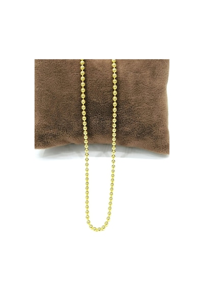 Omar Silver Unisex Top 2,5 Mm Gold Altın Kaplama Gümüş Kolye Zinc