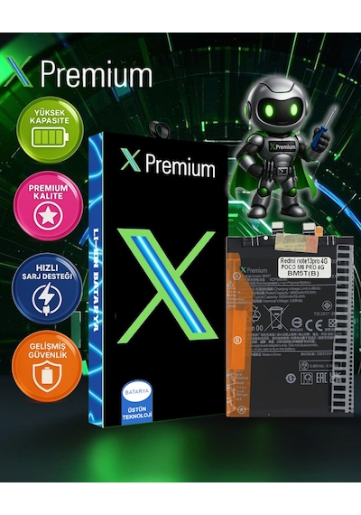 Xpremium Xiaomi Redmi Note 13 Pro 4g Uyumlu Batarya Pil Süper Yüksek Kalite 4900 Mah Bm5t