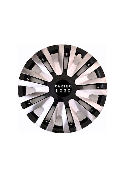 Volkswagen Golf 14'' Inç Gri - Siyah 4lü Set Jant Kapağı Çelik Jant Görünümlü