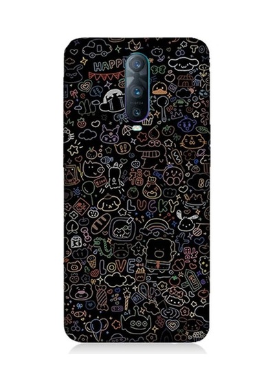 Oppo Rx 17 Pro Uyumlu 8 Bit Sevimli Karakterler Desenli Silikon Kılıf