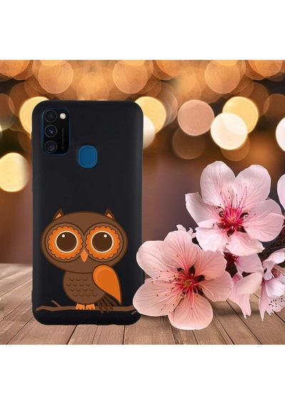 Samsung Galaxy M34 Uyumlu Lansman Kılıf Karışık Renkler Tasarımlı Içi Kadife Kapak-siyah
