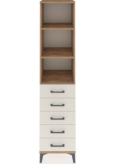 Hyperion Dolap 3 Raflı 5 Çekmeceli 44x44x195 Çam-aytaşı Çam