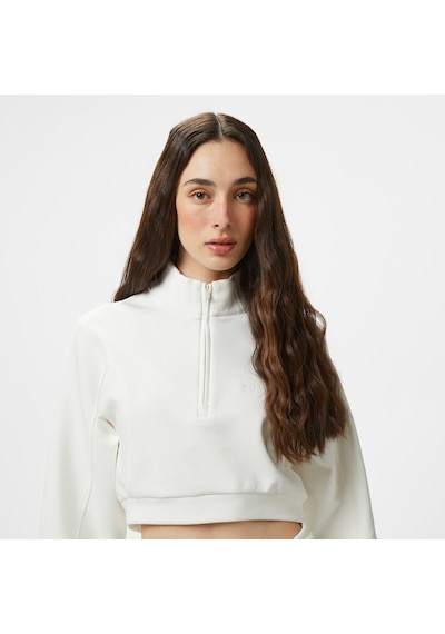 United4 Unıted4 Örme Crop Kadın Ekru Sweatshirt Cuko25ss Krem