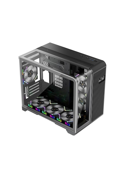 1st Player Rt6 Siyah Dıgıtal 4x12cm Argb Temperli Cam Usb 3.0 M-atx Kasa