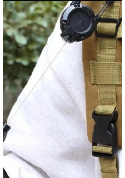 Bay Geri Çekilebilir Çelik Halatlı Anahtarlık 68 Cm - Karabina Kancalı Kemer Aksesuarı Bx-313499 Najmaddin
