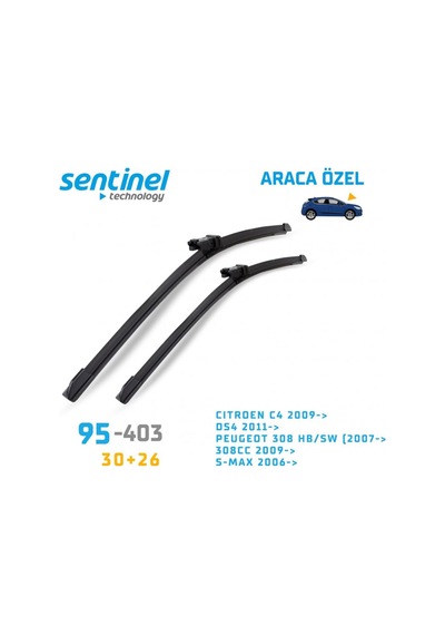 Araca Özel Silecek Takımı Muz Ford S-max 2006 Ve Sonrası 75cm+65cm 30"+26" 2 Adet Ön