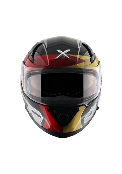 Axor Apex Chrometech Pinlock Dahil Kapalı Motosiklet Kaskı Altın - Kırmızı