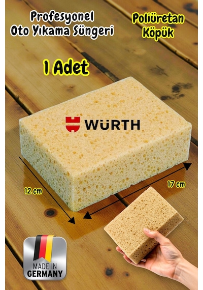 Technow Würth 17x12x6cm Made İn Germany Otomobil Oto Yıkama Parlatma Süngeri