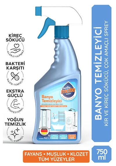 Cleaning Mate Solutions Ultra Güçlü Kireç Sökücü Banyo Temizleyicisi Tekli