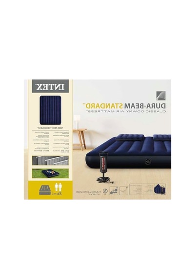 Kamp Yatağı Seti, 152x203 Cm Yastık Ve Pompa İle Açık Gri