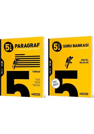 Hız 2025 5. Sınıf Paragraf + Sosyal Bilgiler Soru Seti 2 Kitap