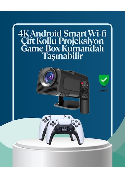 450 Ansı Lümen 4k Destekli Kompakt Ev Projektörü